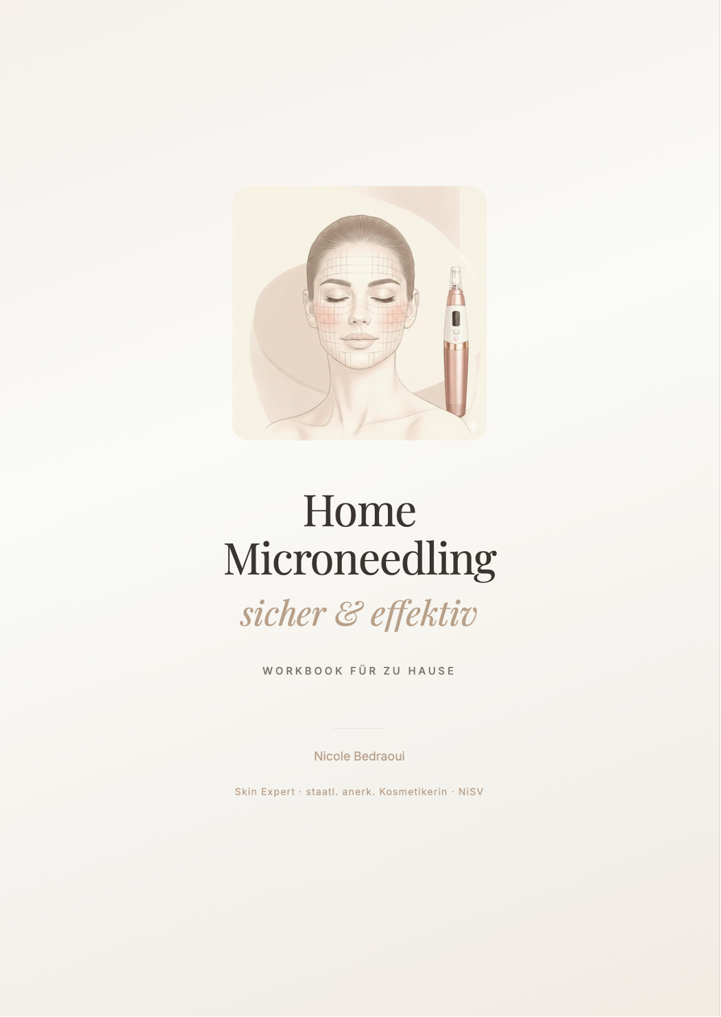 E-Book Cover: Home Microneedling – sicher & effektiv