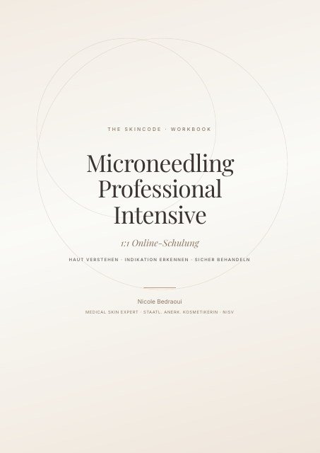 Cover des Workbooks Microneedling Professional Intensive